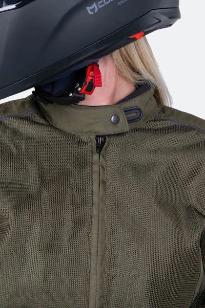 Giacca Moto Donna Course Vento Mesh Verde Oliva 5 Giacca Moto Donna Course Vento Mesh Verde Oliva - immagine 5