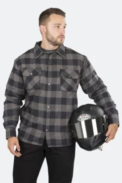 Sovracamicia Course Rinforzata In Aramide Nero-Grigio