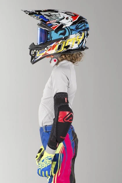 Gomitiere Bambino Acerbis X-Soft Nero-Rosso 2 Gomitiere Bambino Acerbis X-Soft Nero-Rosso - immagine 2