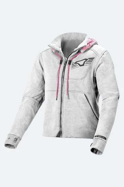 Felpa Moto Donna Macna District Grigia 1 Felpa Moto Donna Macna District Grigia