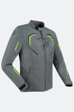 Giacca Moto Bering Dundy Grigio-Fluo