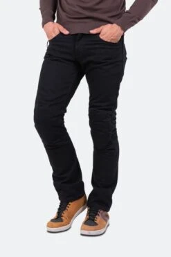 Jeans Moto Course Drift Rinforzati In Aramide Taglio Dritto/Regular Neri