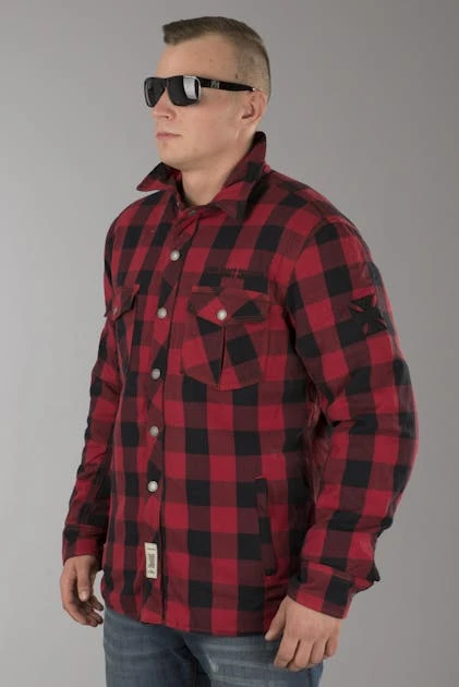 Camicia West Coast Choppers Dominator Aramid Riding Flanel Rosso-Nero 2 Camicia West Coast Choppers Dominator Aramid Riding Flanel Rosso-Nero - immagine 2