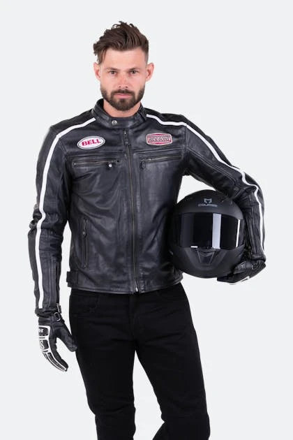 Giacca Moto Ride & Sons Heritage Racing Grand Prix Nera 1 Giacca Moto Ride & Sons Heritage Racing Grand Prix Nera