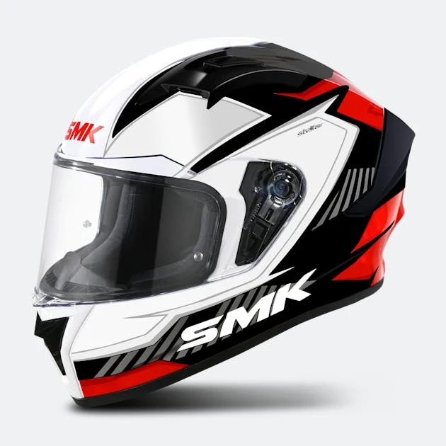 Casco Integrale SMK Stellar Adox Bianco-Rosso 1 Casco Integrale SMK Stellar Adox Bianco-Rosso