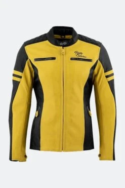 Giacca Moto Donna Rusty Stitches Joyce Giallo-Nero