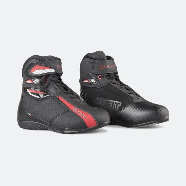Scarpe Moto Eleveit T Sport Nero-Rosso 1 Scarpe Moto Eleveit T Sport Nero-Rosso