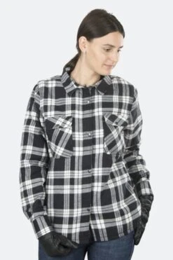 Camicia Donna Course Rinforzata In Aramide Nero-Bianco