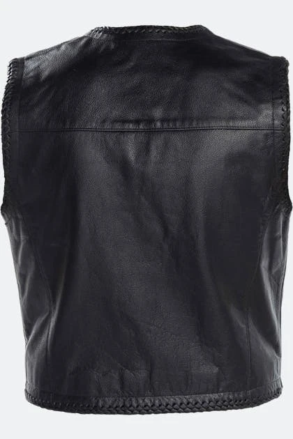 Gilet In Pelle Richa Gilet Sadic Nero 2 Gilet In Pelle Richa Gilet Sadic Nero - immagine 2