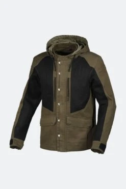 Giacca Moto Macna Airstrike Verde-Nero