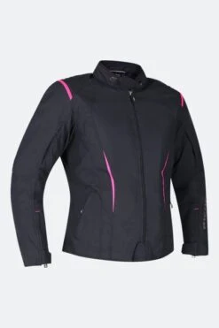 Giacca Moto Donna Richa Chloe 2 Nero-Rosa