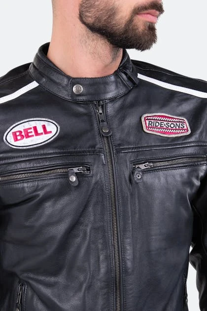 Giacca Moto Ride & Sons Heritage Racing Grand Prix Nera 7 Giacca Moto Ride & Sons Heritage Racing Grand Prix Nera - immagine 7