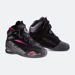 Scarpe Moto Donna Ixon Bull WP Nero-Fucsia