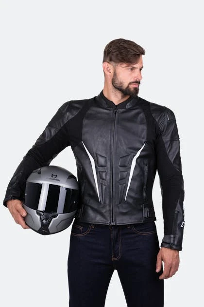 Giacca Moto Course Roadster Nero-Bianco 1 Giacca Moto Course Roadster Nero-Bianco