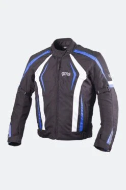 Giacca Moto GMS Sport Blouson Pace Nero-Blu-Bianco