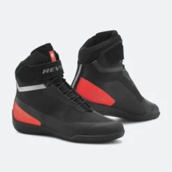 Scarpe Moto Rev'It! Mission Nero-Rosso Fluo