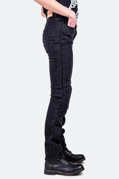Jeans Moto Donna Course Burnout Rinforzati In Aramide Slim Fit Neri 5 Jeans Moto Donna Course Burnout Rinforzati In Aramide Slim Fit Neri - immagine 5
