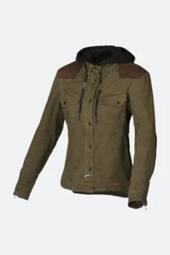 Felpa Moto Donna Macna Inland Verde-Marrone