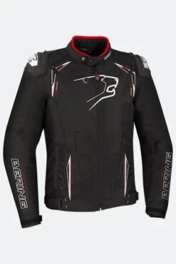 Giacca Moto Bering Start-R Nero-Bianco-Rosso