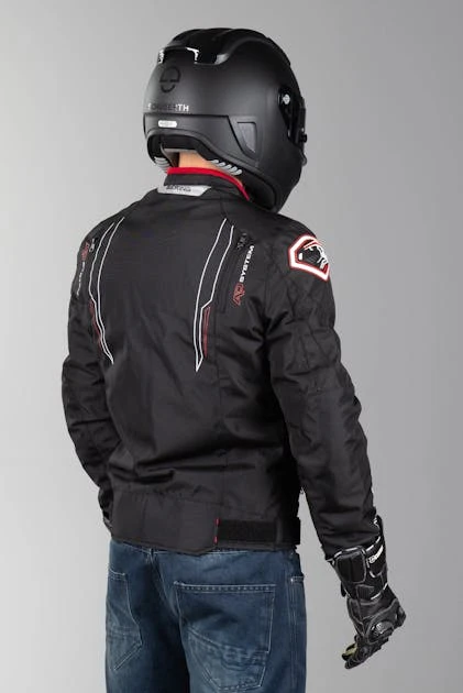 Giacca Moto Bering Guardian Nero-Bianco-Rosso 6 Giacca Moto Bering Guardian Nero-Bianco-Rosso - immagine 6