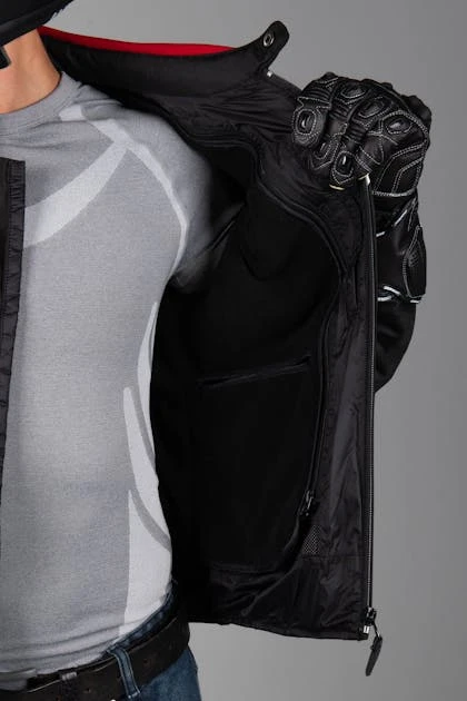 Giacca Moto Bering Guardian Nero-Bianco-Rosso 14 Giacca Moto Bering Guardian Nero-Bianco-Rosso - immagine 14