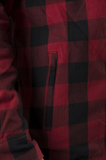 Camicia West Coast Choppers Dominator Aramid Riding Flanel Rosso-Nero 11 Camicia West Coast Choppers Dominator Aramid Riding Flanel Rosso-Nero - immagine 11