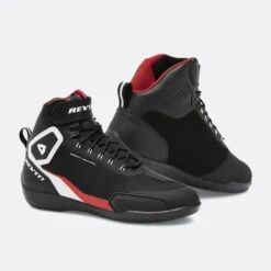 Scarpe Moto Rev'it! G-Force H2O Nero-Rosso Neon