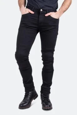 Jeans Moto Course Norman Tapered Fit Neri