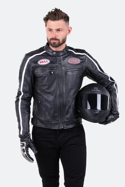 Giacca Moto Ride & Sons Heritage Racing Grand Prix Nera 2 Giacca Moto Ride & Sons Heritage Racing Grand Prix Nera - immagine 2