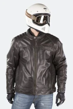 Giacca In Pelle Bering Bruce King Size Marrone