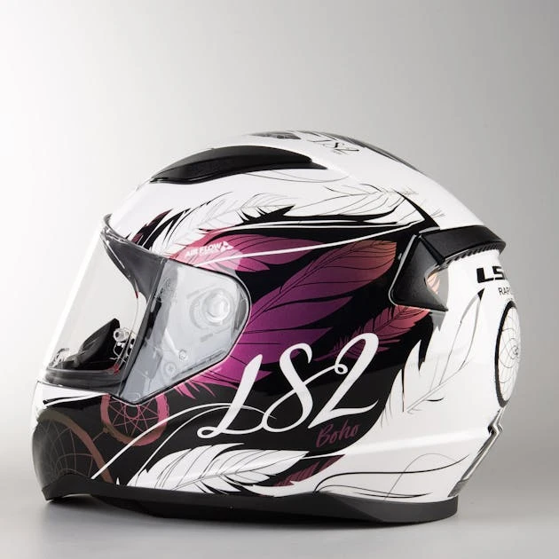 Casco Integrale LS2 FF353 Rapid Boho Bianco-Nero-Rosa 12 Casco Integrale LS2 FF353 Rapid Boho Bianco-Nero-Rosa - immagine 12