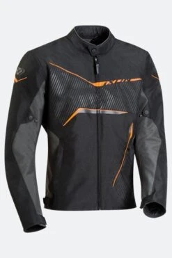 Giacca Moto Ixon Slash Nero-Arancio