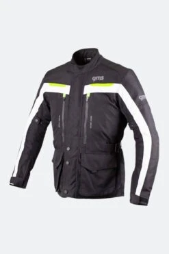 Giacca Moto GMS Gear Man Nero-Bianco-Giallo