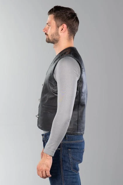 Gilet In Pelle Richa Sadic Nero 2 Gilet In Pelle Richa Sadic Nero - immagine 2