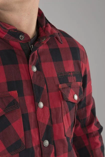Camicia West Coast Choppers Dominator Aramid Riding Flanel Rosso-Nero 9 Camicia West Coast Choppers Dominator Aramid Riding Flanel Rosso-Nero - immagine 9
