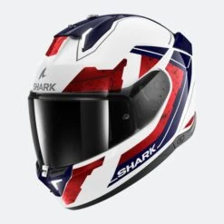 Casco Integrale Shark Skwal I3 Rhad Bianco-Cromo-Rosso