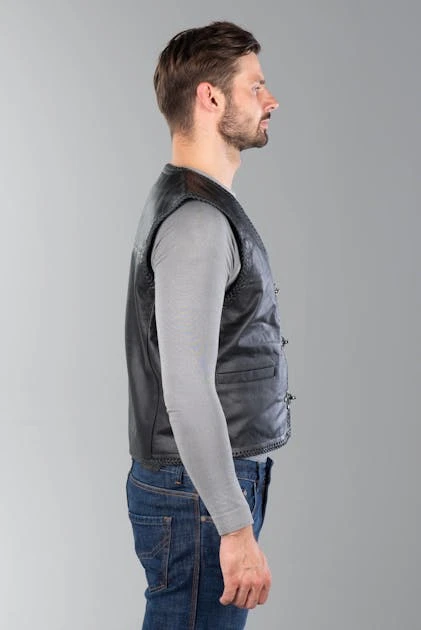 Gilet In Pelle Richa Sadic Nero 4 Gilet In Pelle Richa Sadic Nero - immagine 4