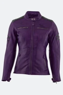 Giacca Moto Rusty Stitches Joyce Viola-Nero