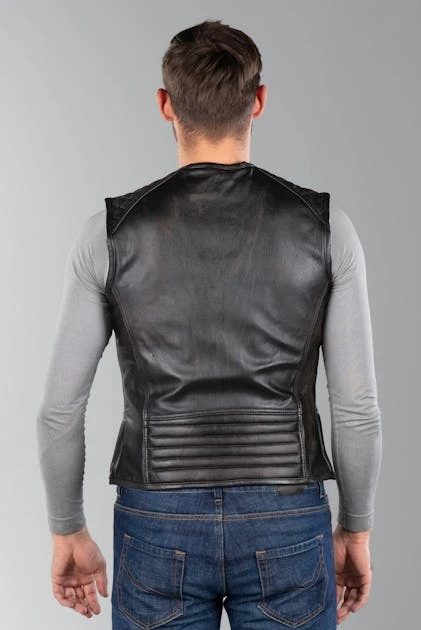 Gilet In Pelle Richa Gilet Colt Vintage Leather Marrone 3 Gilet In Pelle Richa Gilet Colt Vintage Leather Marrone - immagine 3