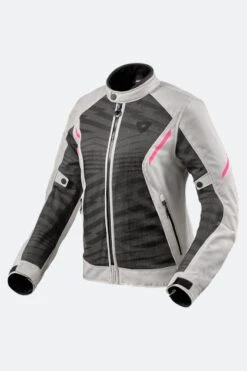 Giacca Moto Donna Rev’it! Torque 2 H2O Nero-Grigio Chiaro