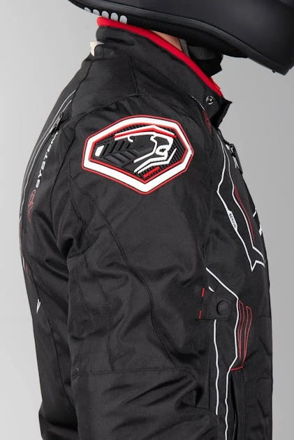 Giacca Moto Bering Guardian Nero-Bianco-Rosso 11 Giacca Moto Bering Guardian Nero-Bianco-Rosso - immagine 11