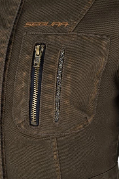 Giacca Moto Donna Segura Lady Jewel Crystal Cachi 3 Giacca Moto Donna Segura Lady Jewel Crystal Cachi - immagine 3