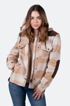 Giacca Moto Donna Macna Inland Beige-Marrone