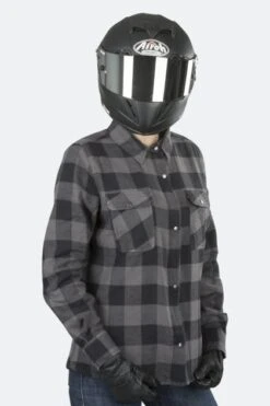 Sovracamicia Donna Course Rinforzata In Aramide Nero-Grigio