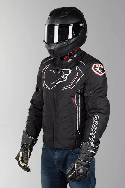 Giacca Moto Bering Guardian Nero-Bianco-Rosso 2 Giacca Moto Bering Guardian Nero-Bianco-Rosso - immagine 2