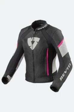 Giacca Moto Donna Rev'it! Xena 3 Nero-Rosa