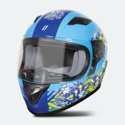 Casco Integrale Bambino Stormer Rule Doodle Blu