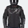 Giacca Moto Bering Guardian Nero-Bianco-Rosso