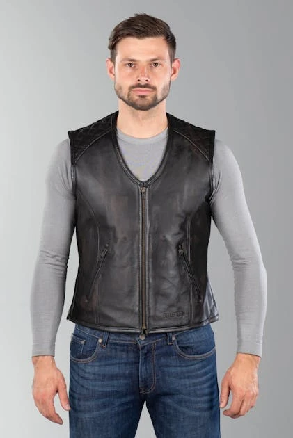 Gilet In Pelle Richa Gilet Colt Vintage Leather Marrone 5 Gilet In Pelle Richa Gilet Colt Vintage Leather Marrone - immagine 5