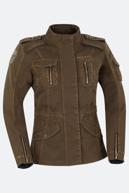 Giacca Moto Donna Segura Lady Jewel Crystal Cachi 1 Giacca Moto Donna Segura Lady Jewel Crystal Cachi